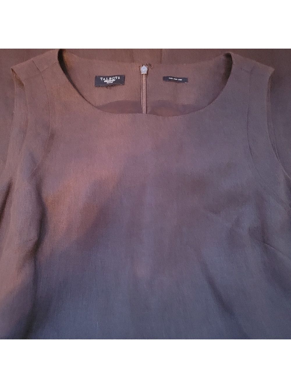 EUC Talbots Petites Chocolate Brown Sheath Dress Size 4/6P - Picture 10 of 11